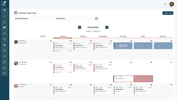 LuingoOS Week Calendar